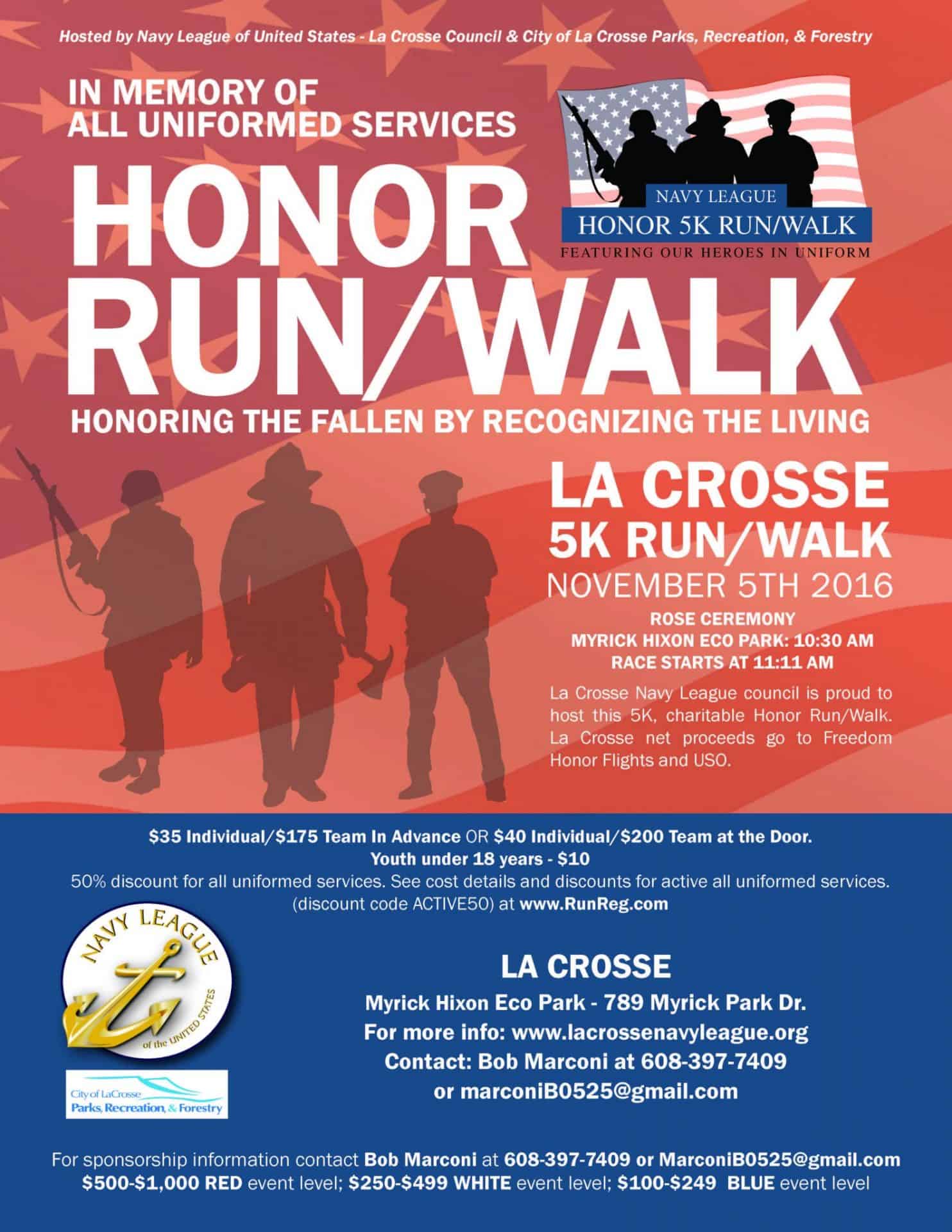 Honor Walk/Run to benefit Freedom Honor Flight Nov. 5 Freedom Honor